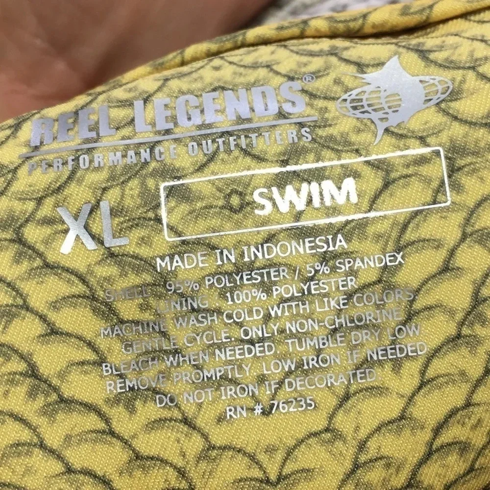 Reel Legends Swimsuit Orange Board Shorts Pocket XL